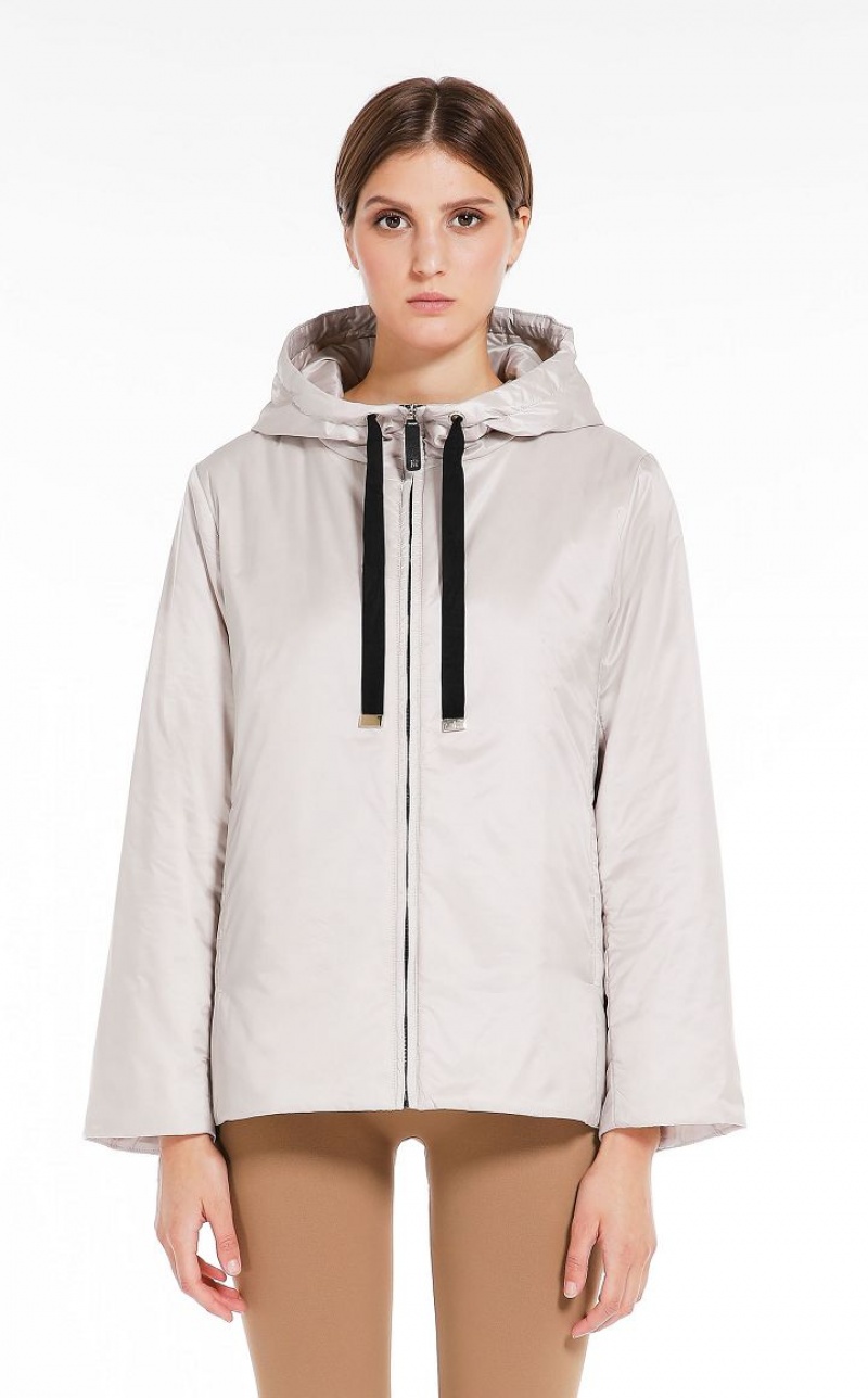 Max Mara Travel Jacket In Wasser-resistant Technical Canvas Padded Hell | MMR593996