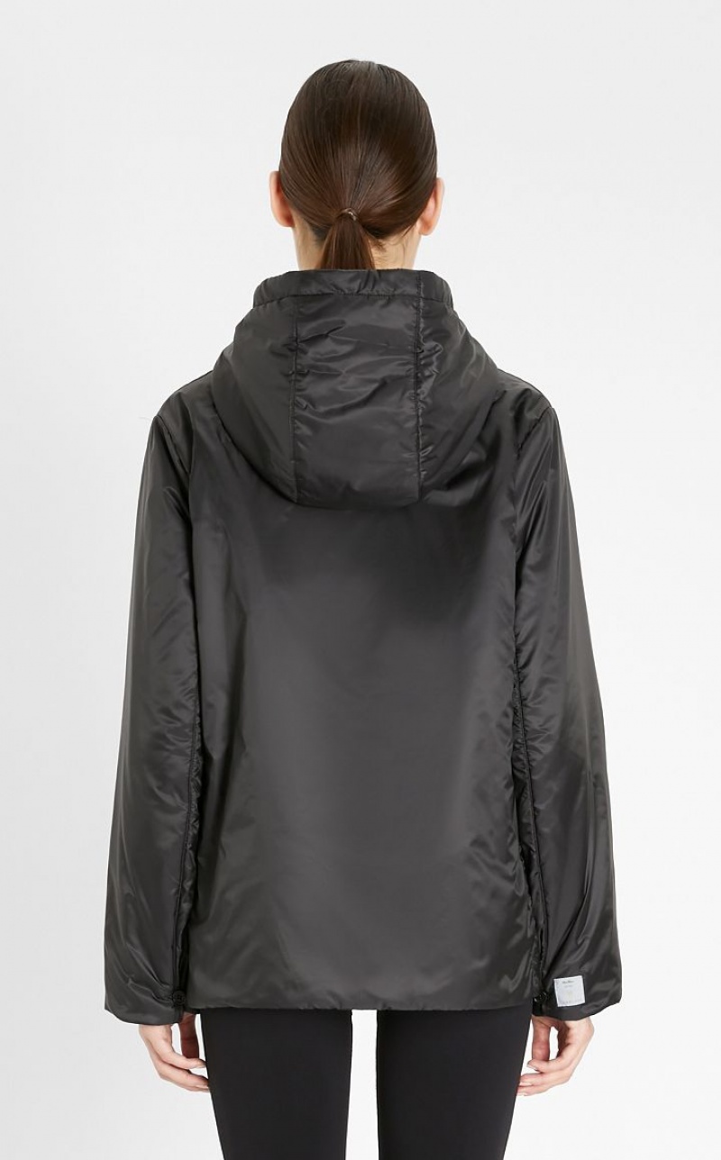 Max Mara Travel Jacket In Wasser-resistant Technical Canvas Padded Schwarz | MMR594005