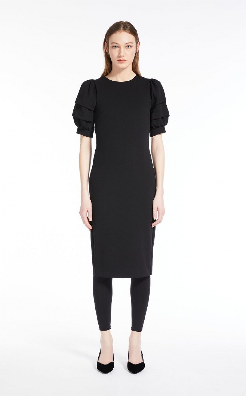 Max Mara Tube In Stretch Jersey Kleid Schwarz | MMR593411