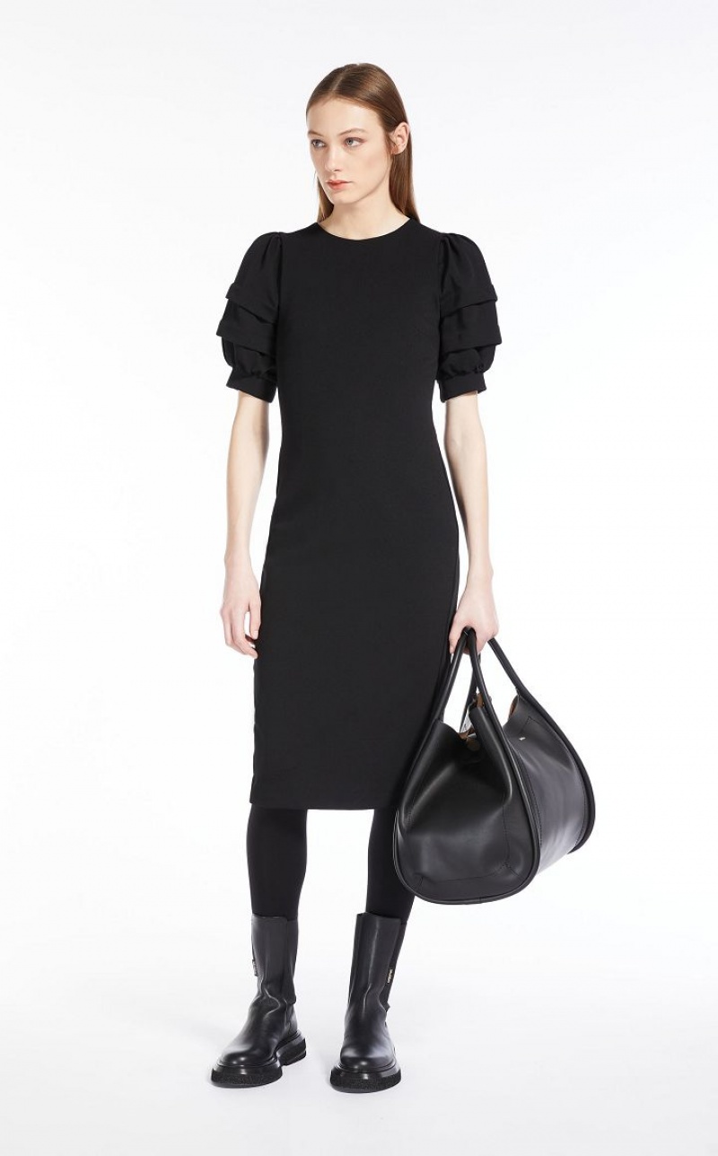 Max Mara Tube In Stretch Jersey Kleid Schwarz | MMR593411