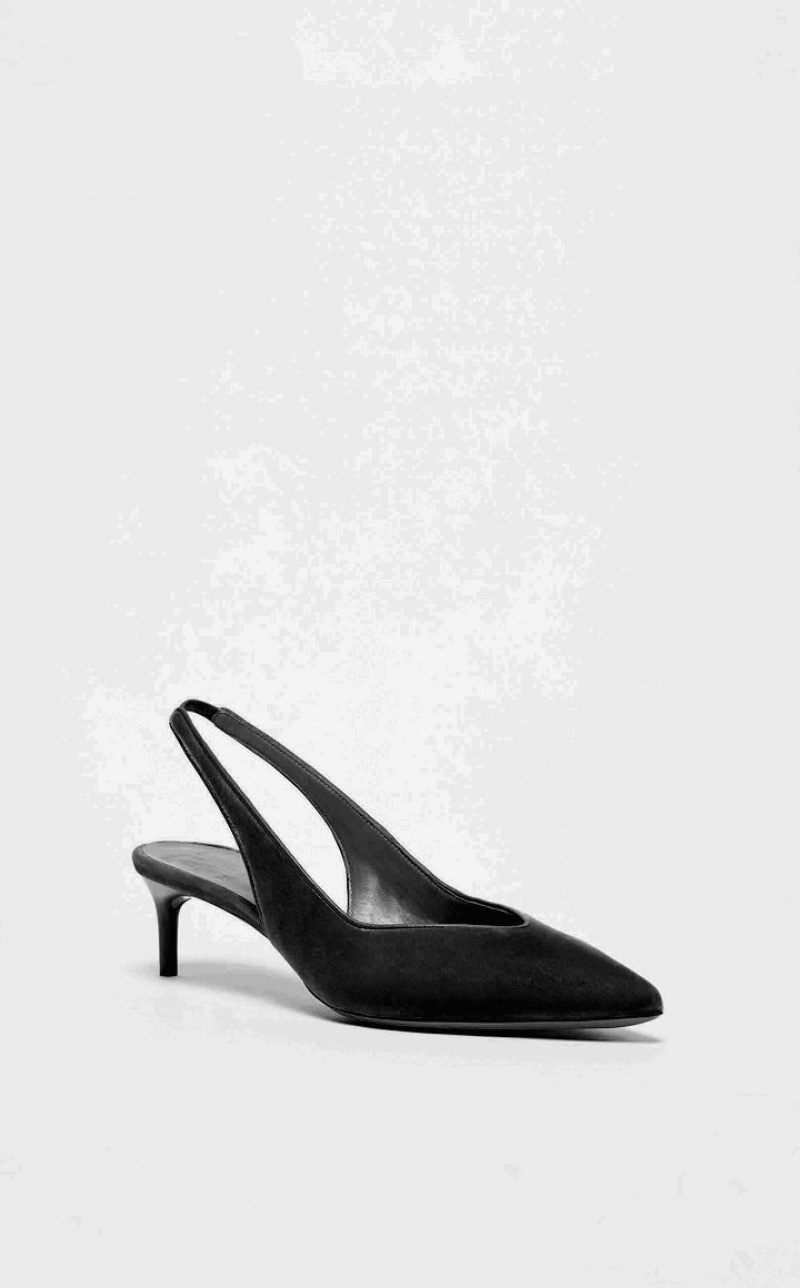 Max Mara Velvet Slingbacks Décolleté Schwarz | MMR594198