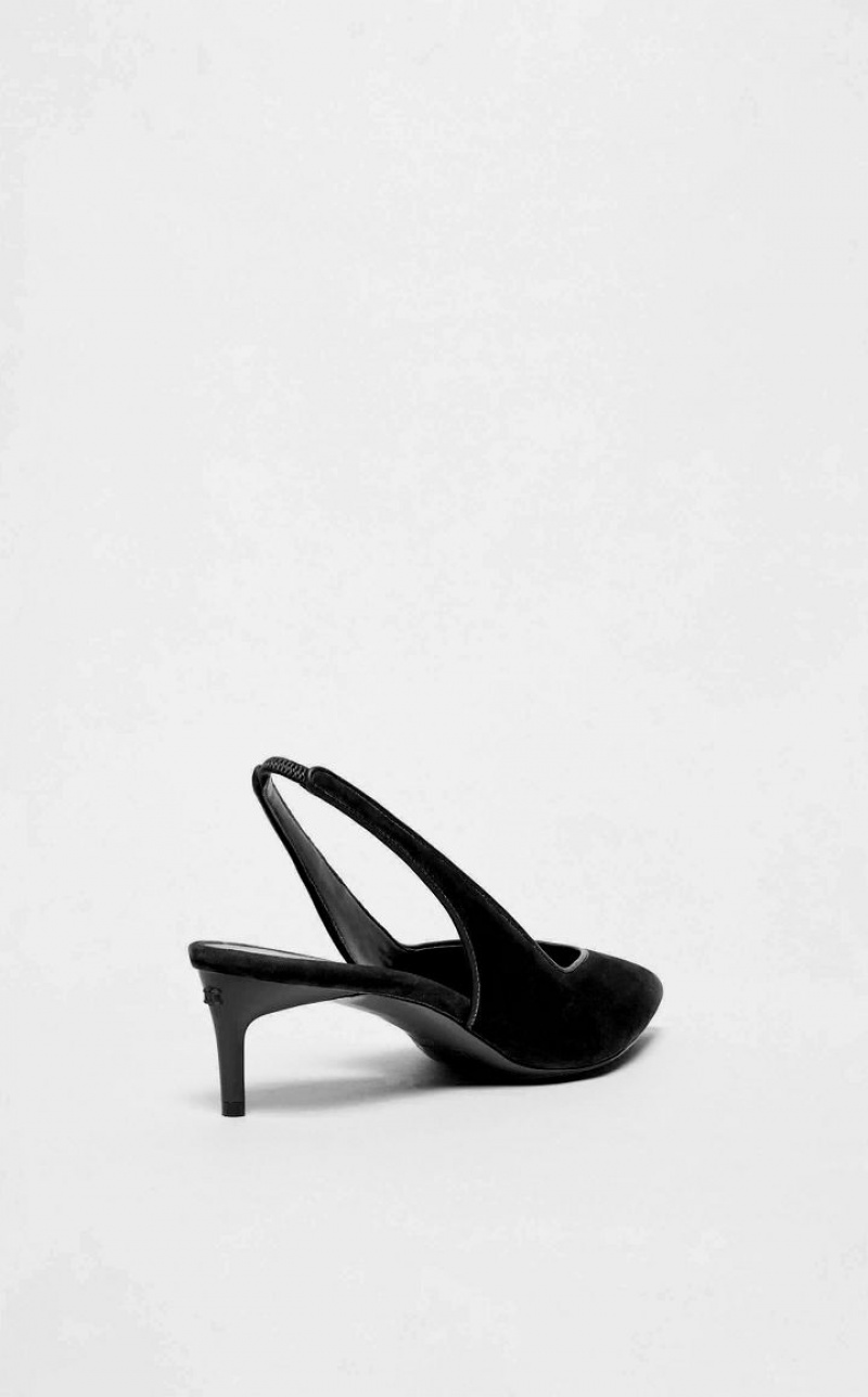 Max Mara Velvet Slingbacks Décolleté Schwarz | MMR594198