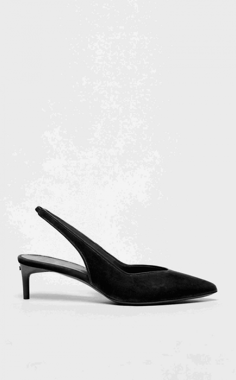 Max Mara Velvet Slingbacks Décolleté Schwarz | MMR594198