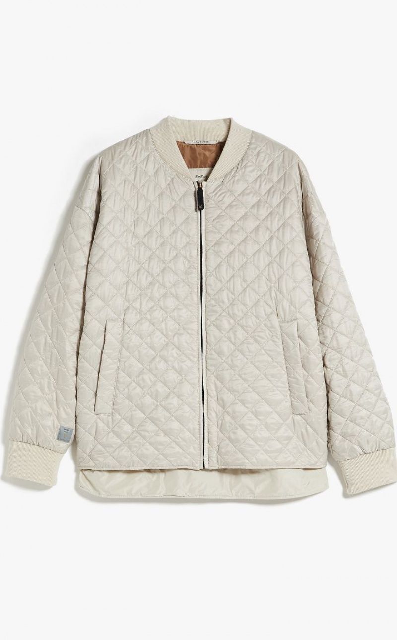 Max Mara Wasser-repellent Canvas Bomber Jacket Padded Hell | MMR593998