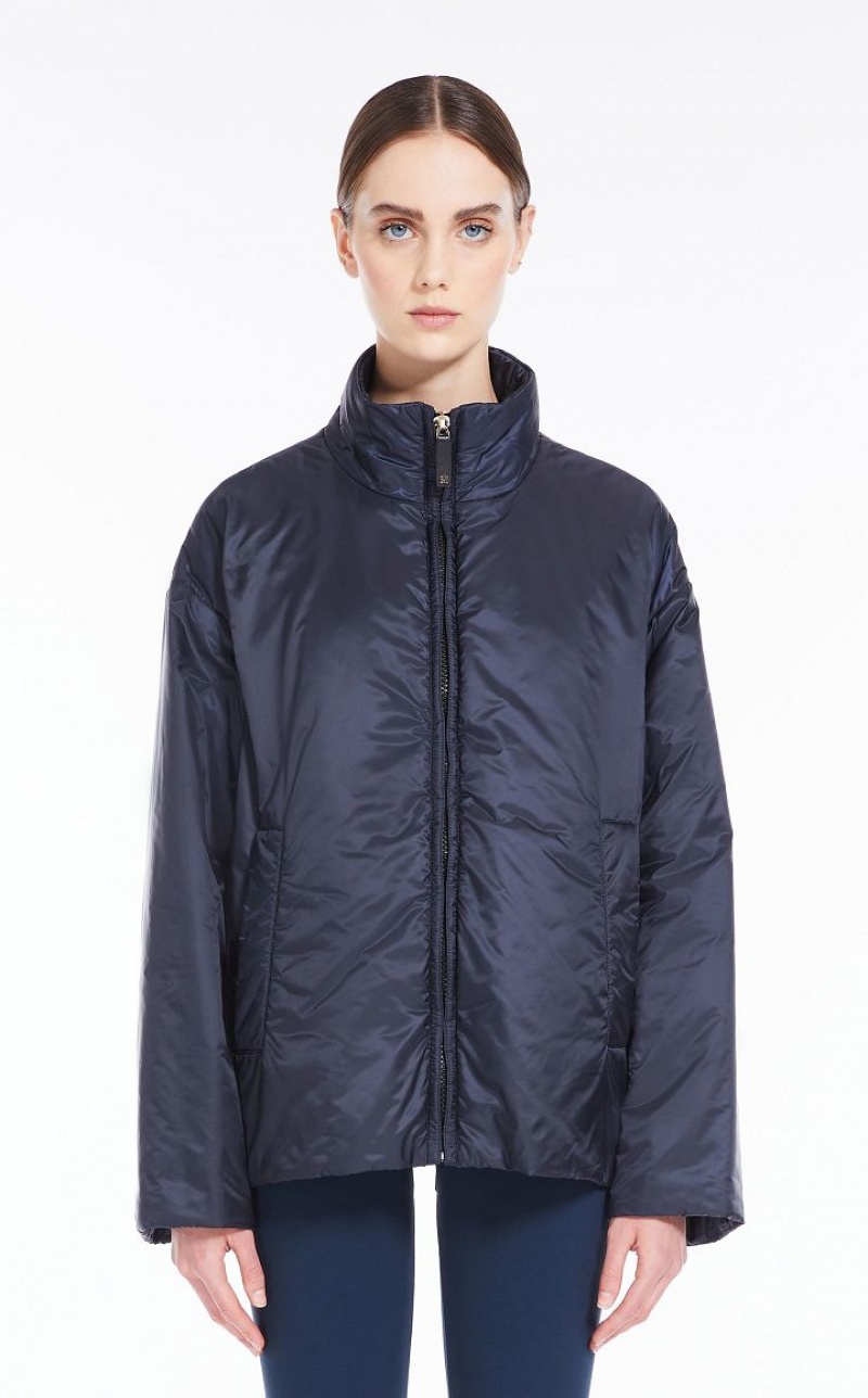 Max Mara Wasser-repellent Canvas Jacket Padded Navy | MMR594008