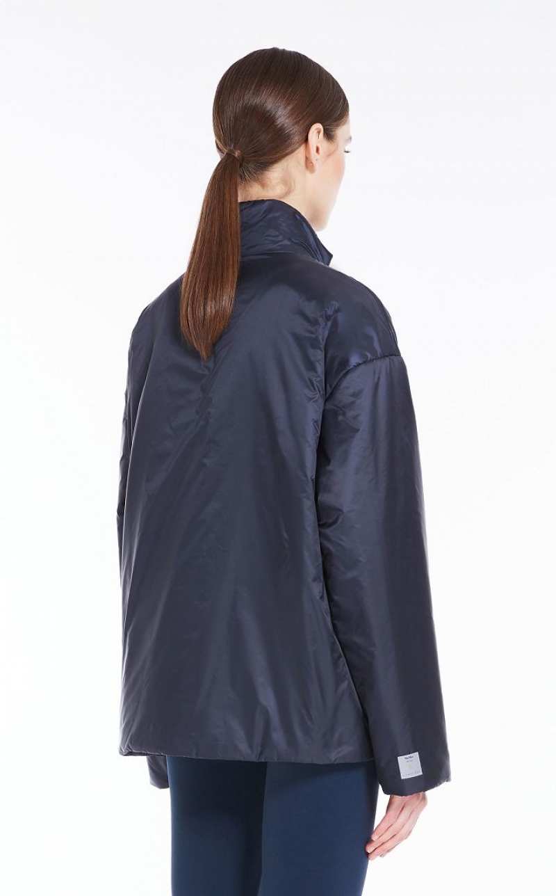 Max Mara Wasser-repellent Canvas Jacket Padded Navy | MMR594008