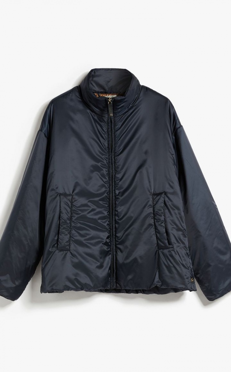 Max Mara Wasser-repellent Canvas Jacket Padded Navy | MMR594008