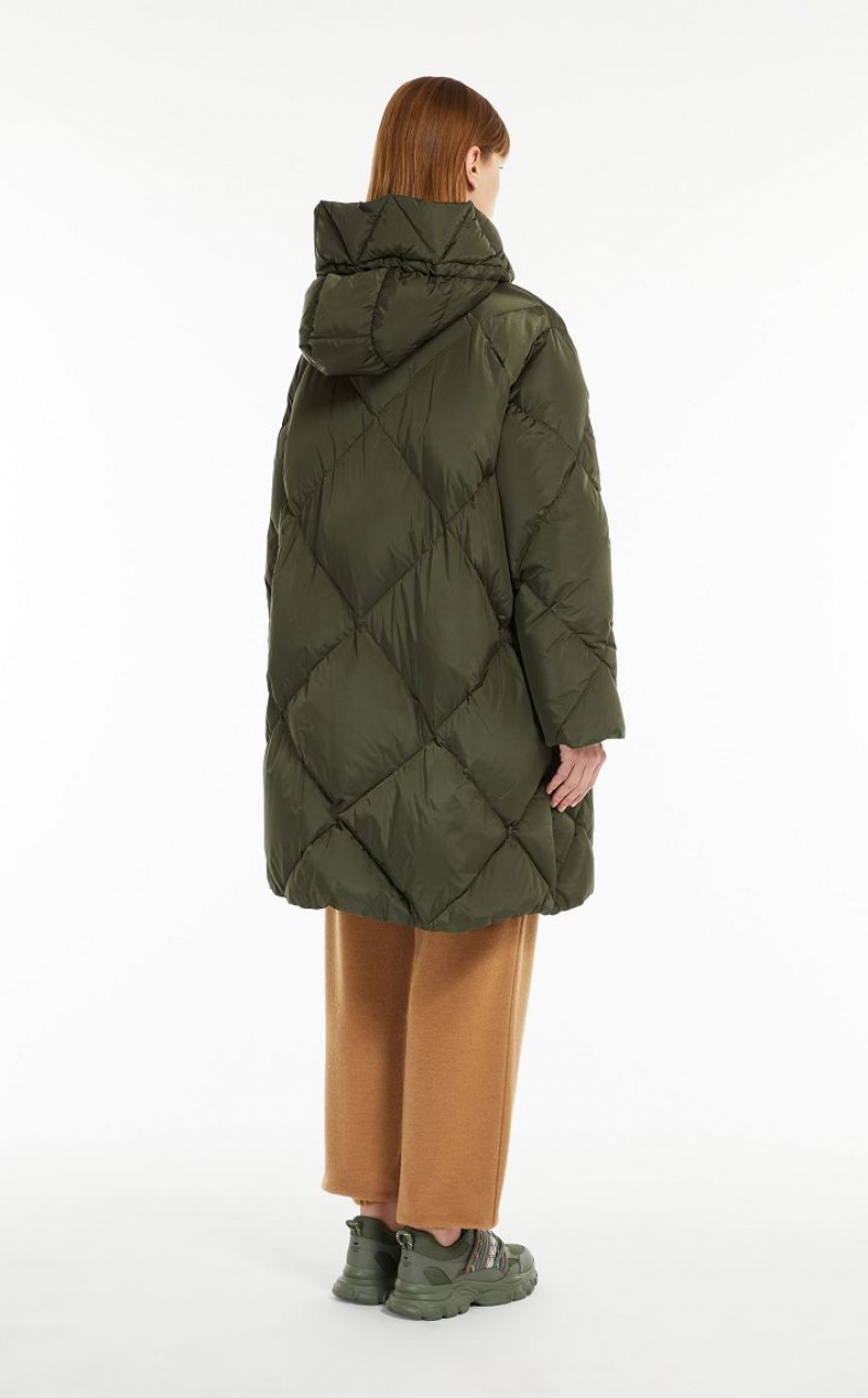 Max Mara Wasser-repellent Taffeta Down Jacket Padded Dunkel | MMR593991