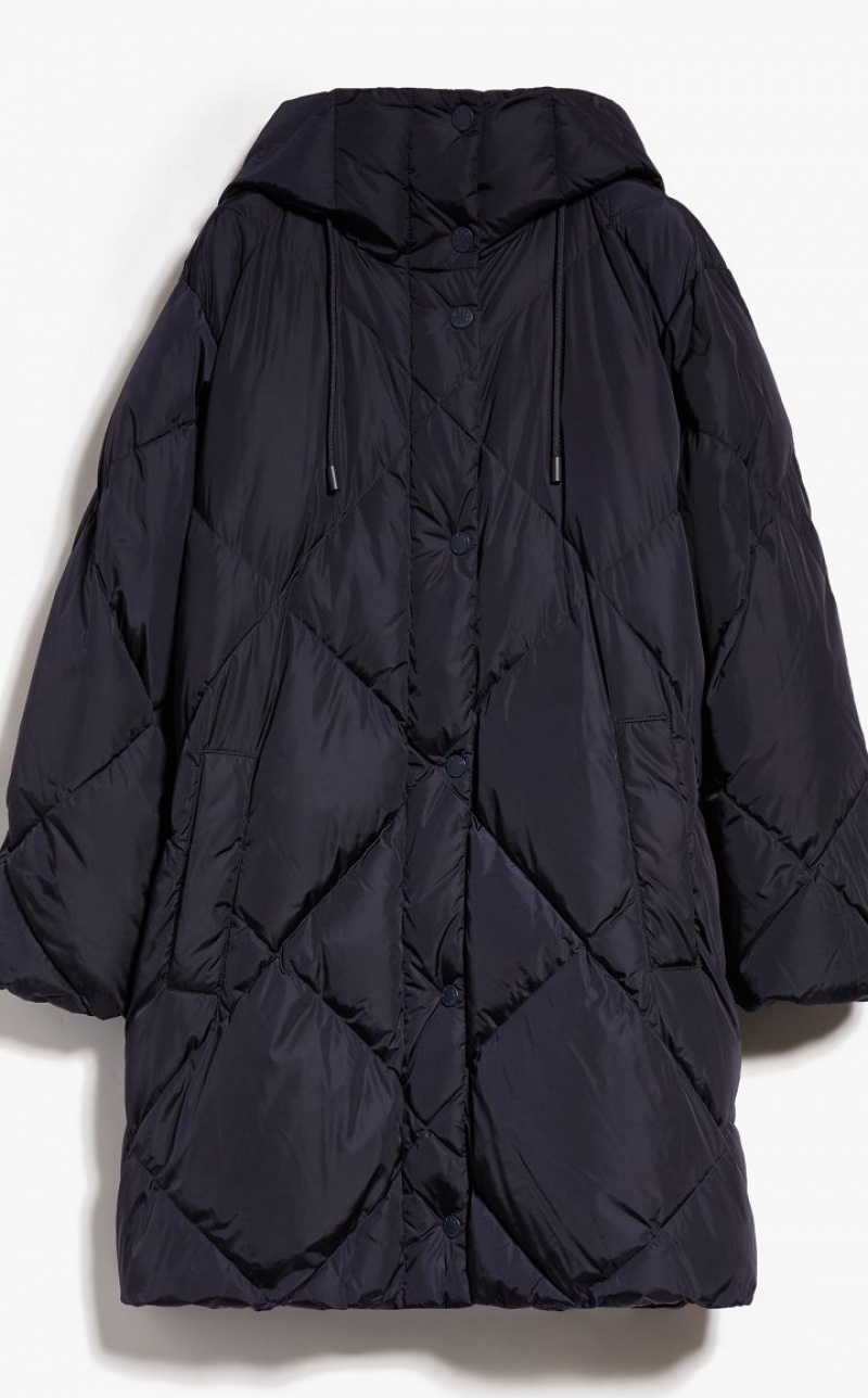 Max Mara Wasser-repellent Taffeta Down Jacket Padded Navy | MMR593994