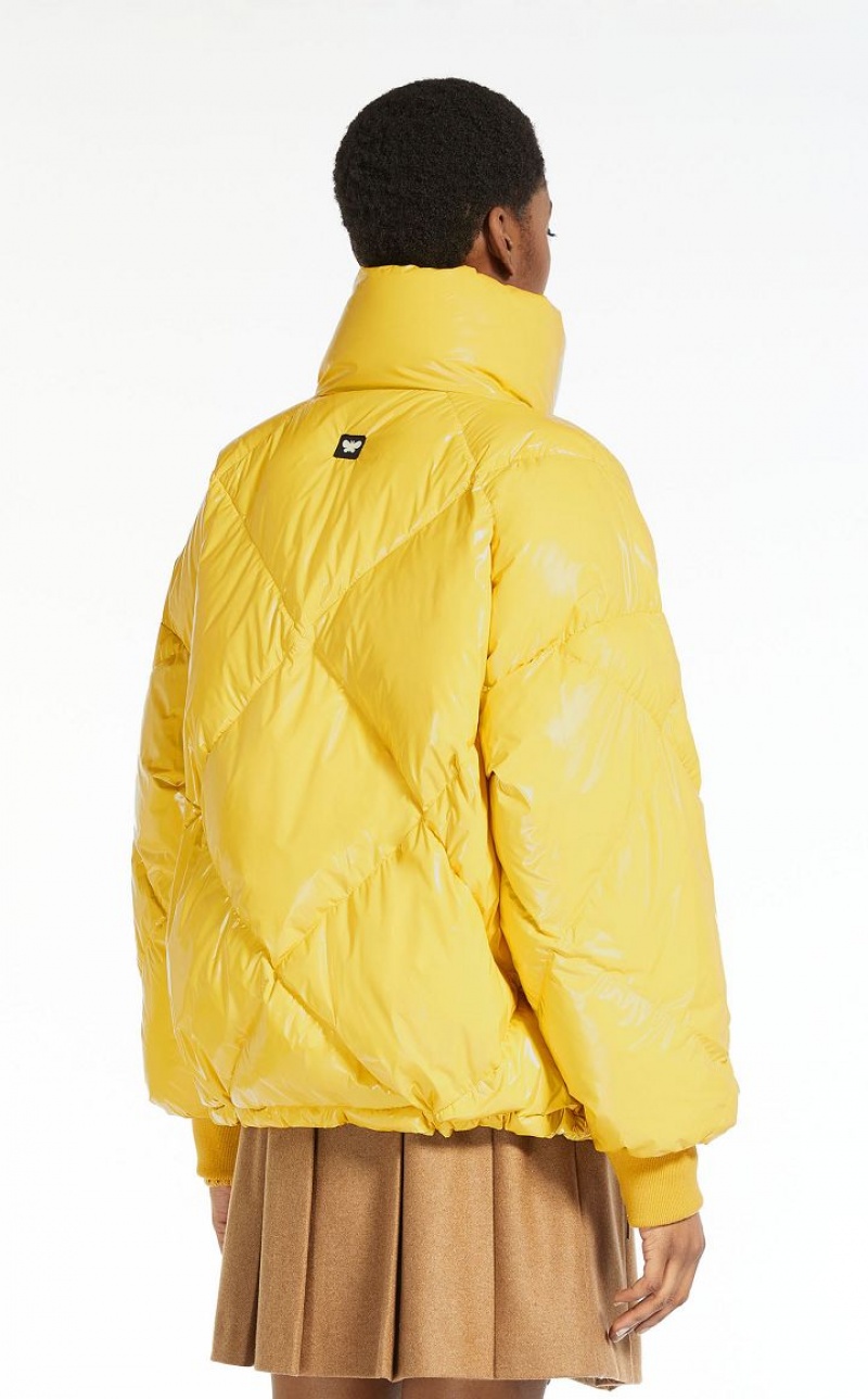 Max Mara Wasser-repellent Taffeta Down Jacket Padded Gelb | MMR594012