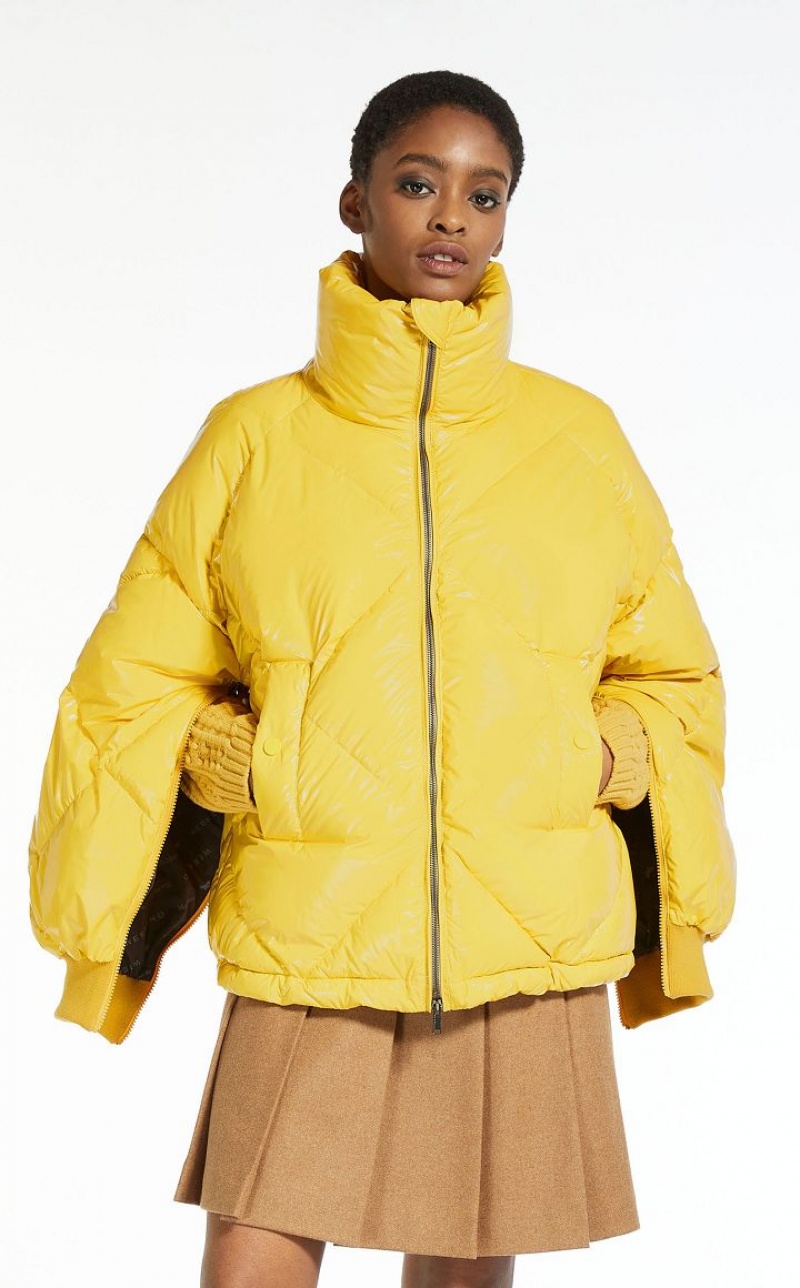 Max Mara Wasser-repellent Taffeta Down Jacket Padded Gelb | MMR594012