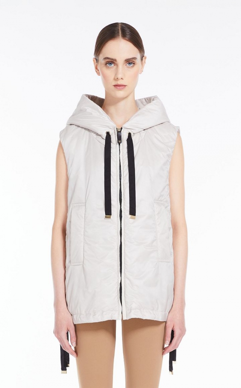 Max Mara Wasser-resistant Technical Canvas Gilet Padded Hell | MMR593997