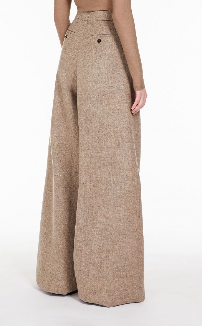 Max Mara Weite, Wolle And Cashmere Hosen Braun | MMR593738