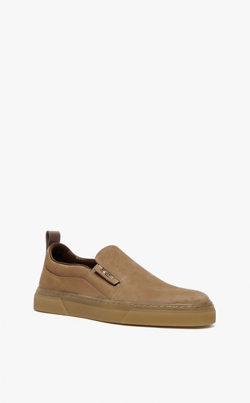 Max Mara Wildleder Slip-ons Sneakers Senfgelb | MMR594214