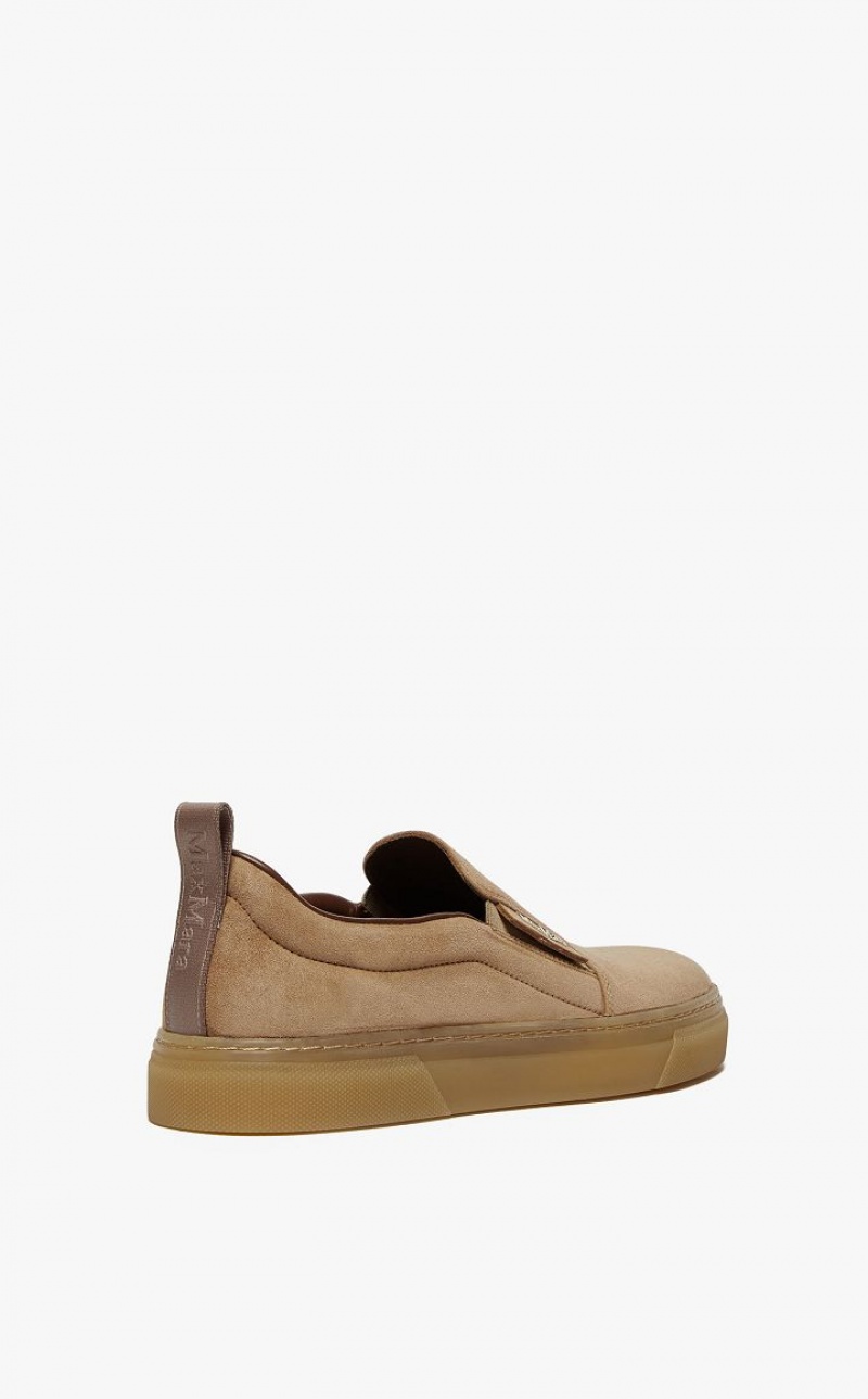 Max Mara Wildleder Slip-ons Sneakers Senfgelb | MMR594214