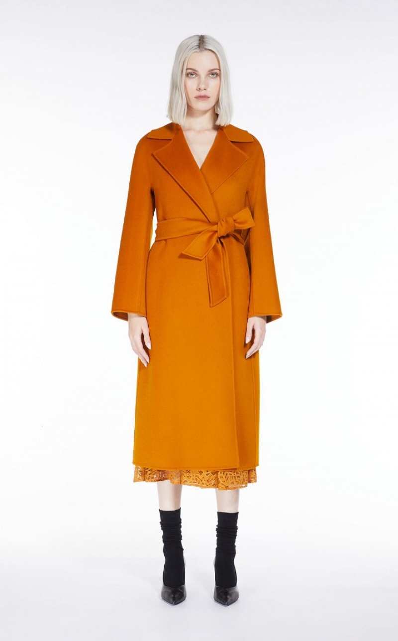 Max Mara Wolle And Cashmere Robe Mäntel Kaffee | MMR593869