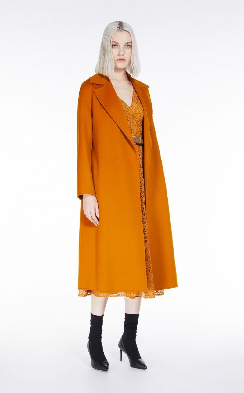 Max Mara Wolle And Cashmere Robe Mäntel Kaffee | MMR593869