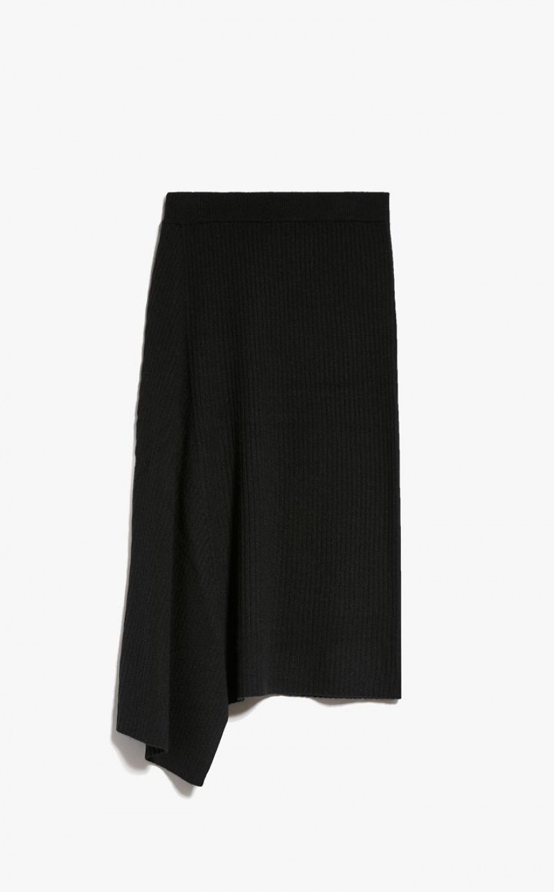 Max Mara Wolle And Cashmere Yarn Röcke Schwarz | MMR593694