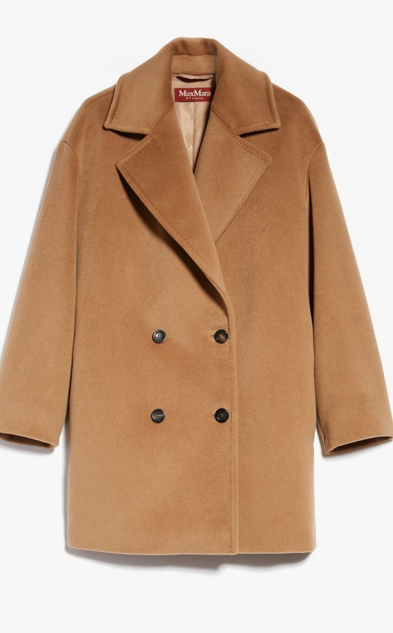 Max Mara Wolle Beaver Cloth Jacket Mäntel Braun | MMR593855