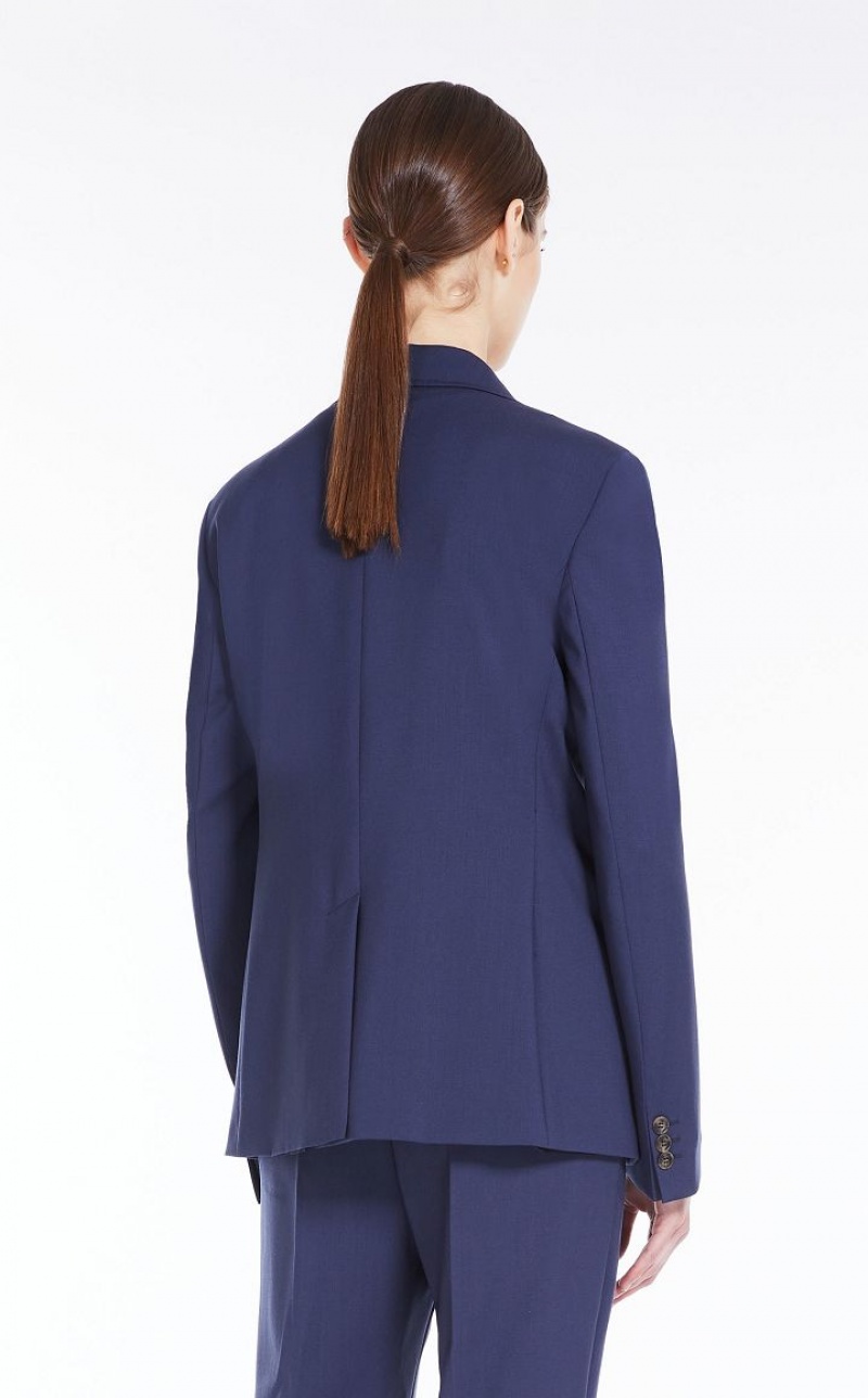 Max Mara Wolle Blazer Navy | MMR594103