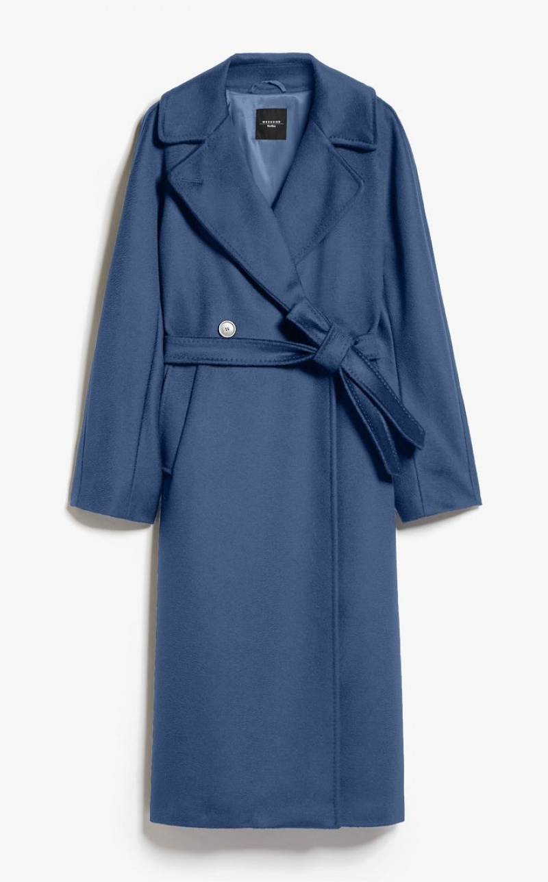 Max Mara Wolle Broadcloth Mäntel Navy | MMR593913