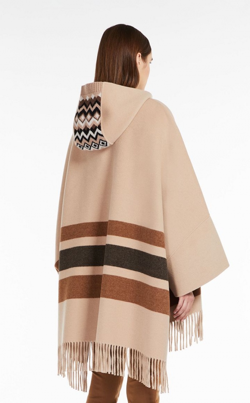 Max Mara Wolle Cape Mäntel Braun | MMR593939