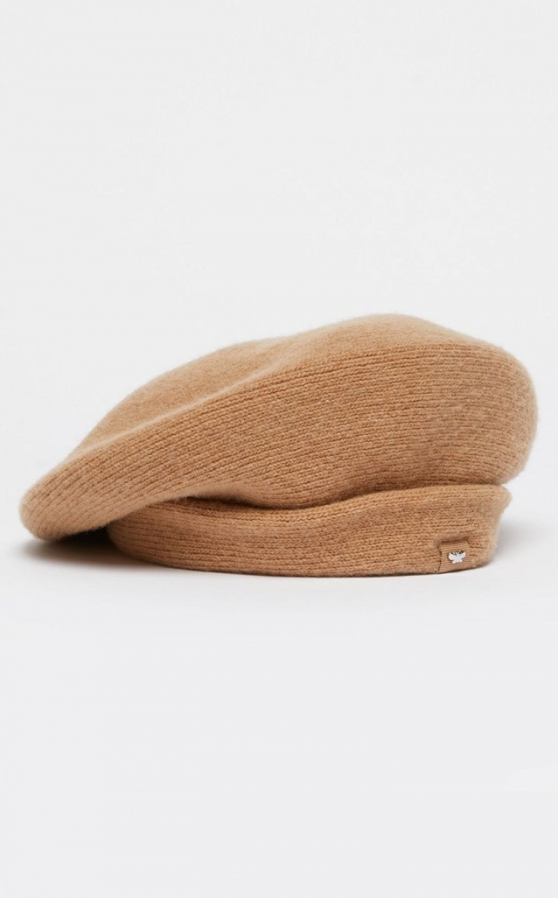 Max Mara Wolle Knit Beret Hüte Braun | MMR594320