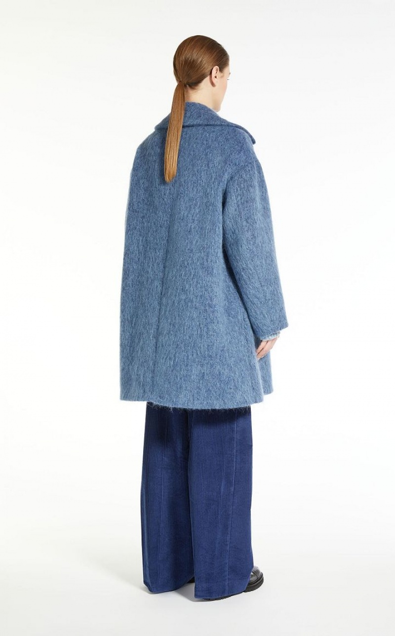 Max Mara Wolle, Mohair And Alpaca Mäntel Blau | MMR593918