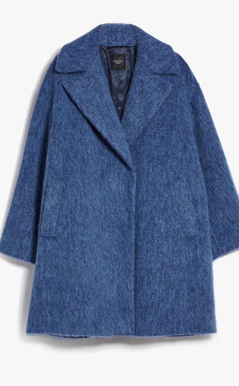 Max Mara Wolle, Mohair And Alpaca Mäntel Blau | MMR593918