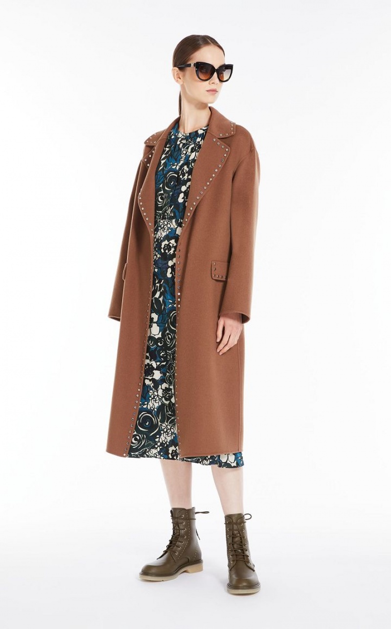 Max Mara Wolle Robe Mäntel Braun | MMR593835