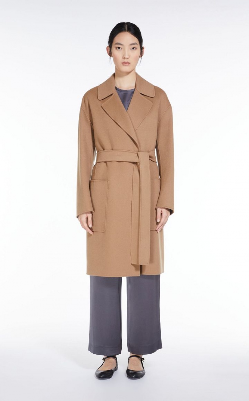 Max Mara Wolle Robe Mäntel Braun | MMR593936