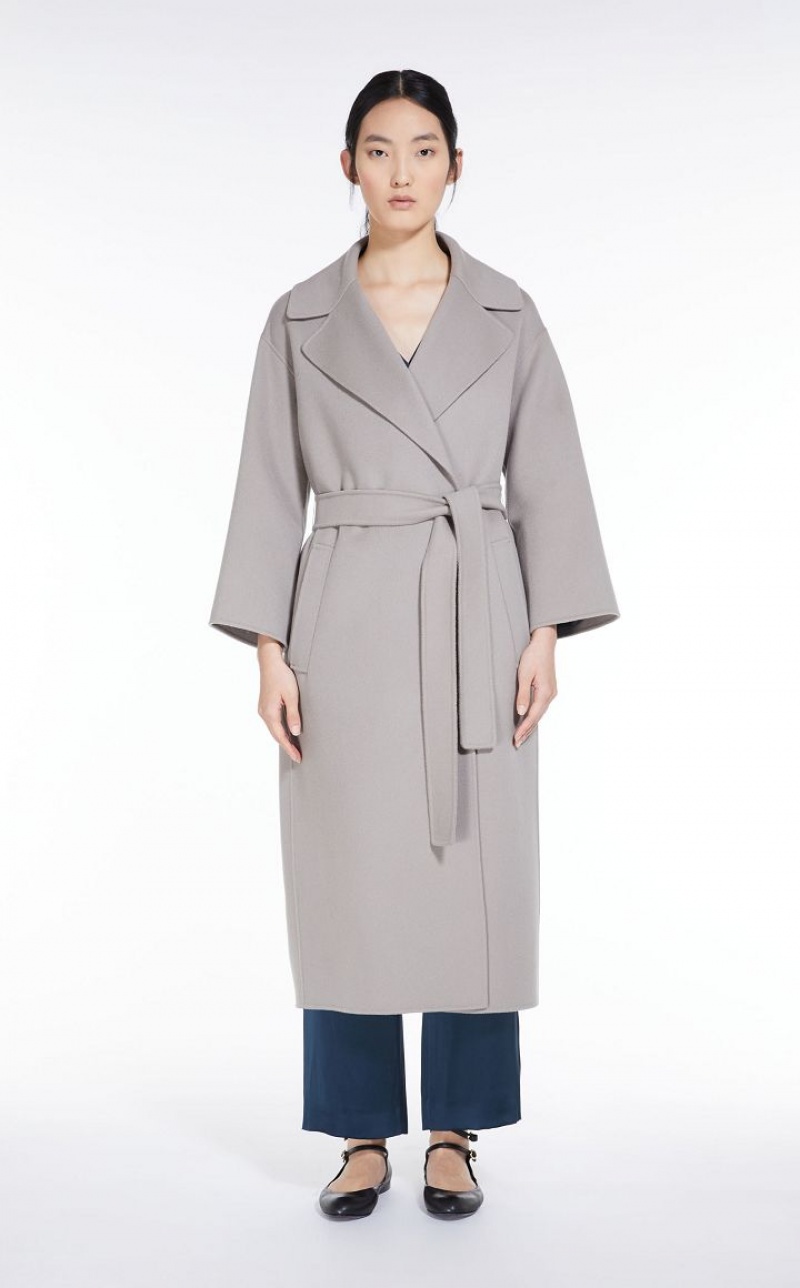 Max Mara Wolle Robe Mäntel Hellgrau | MMR593880