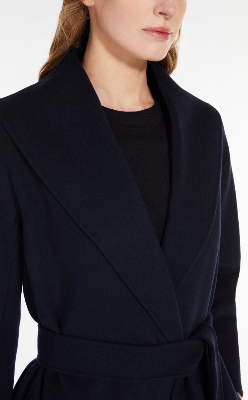 Max Mara Wolle Robe Mäntel Navy | MMR593928