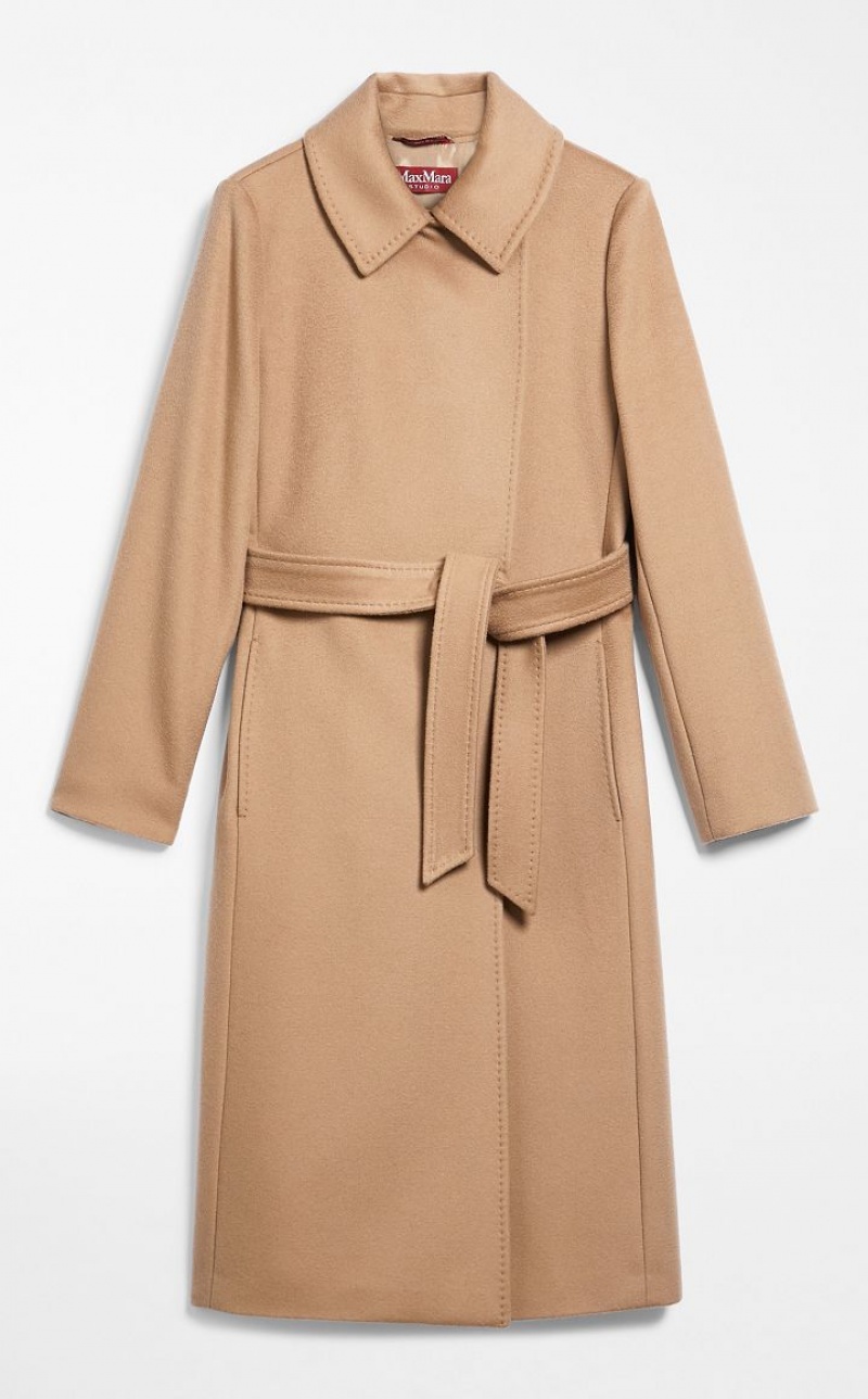 Max Mara Wolle Robe-style Mäntel Braun | MMR593896