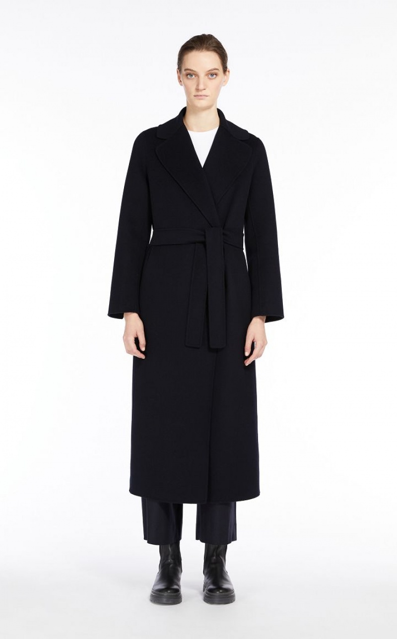 Max Mara Wolle Robe-style Mäntel Navy | MMR593920