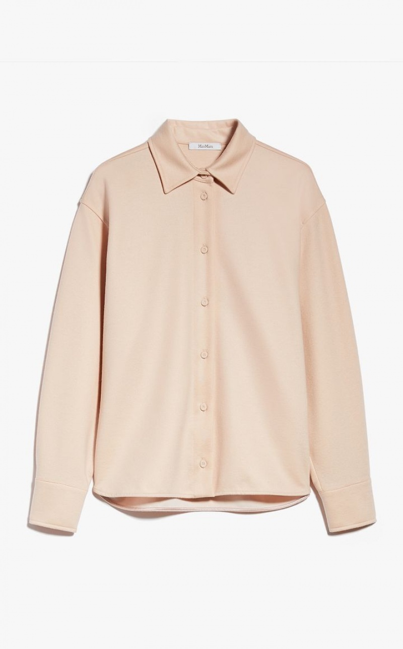 Max Mara Wolle Shirt Jacken Rosa | MMR594054