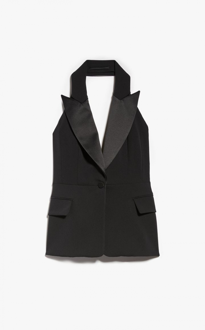 Max Mara Wolle Tuxedo Waistcoat Anzüge Schwarz | MMR593486