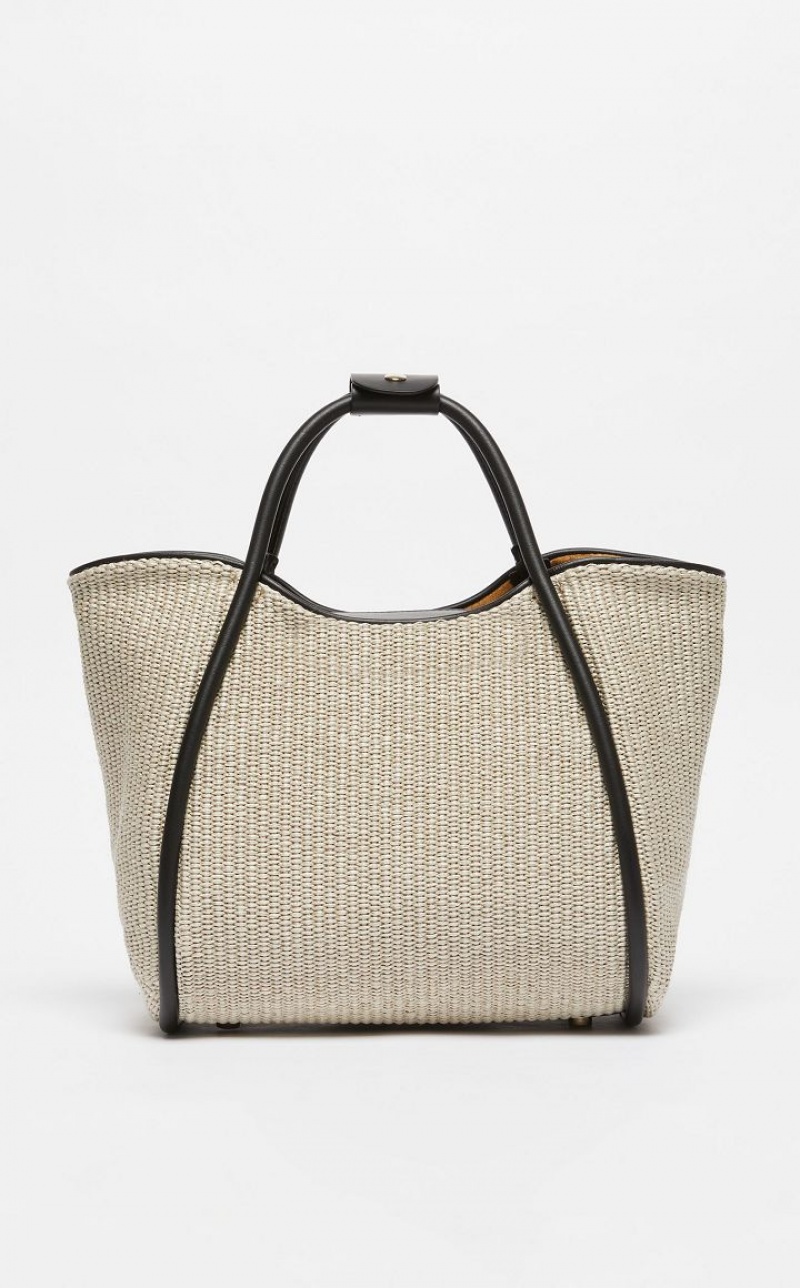 Max Mara Woven straw Marine Bag Braun | MMR594134