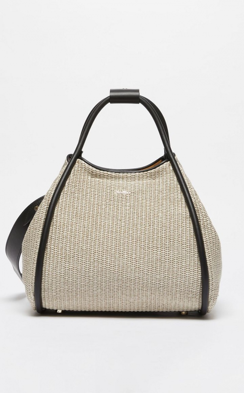 Max Mara Woven straw Marine Bag Braun | MMR594134