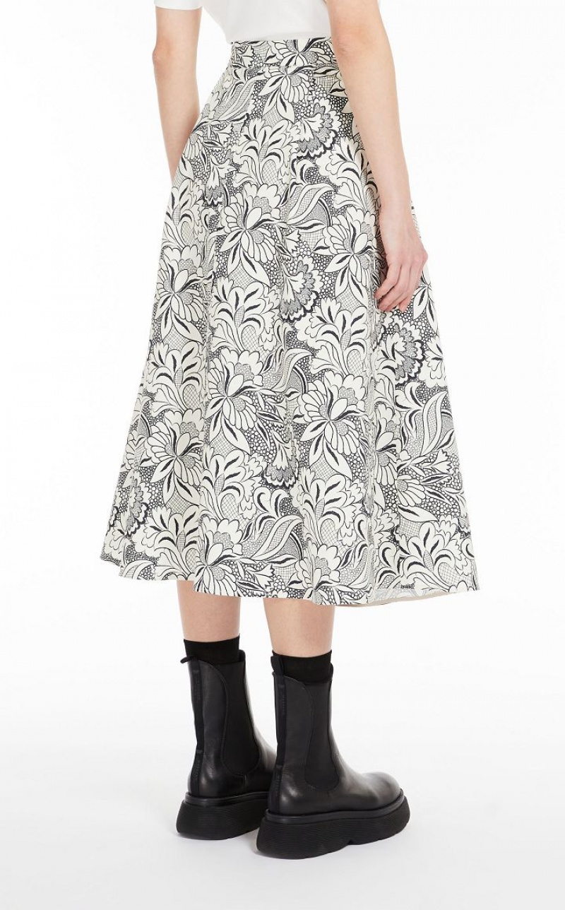 Max Mara Wrap In Printed Faille Röcke Schwarz | MMR593723