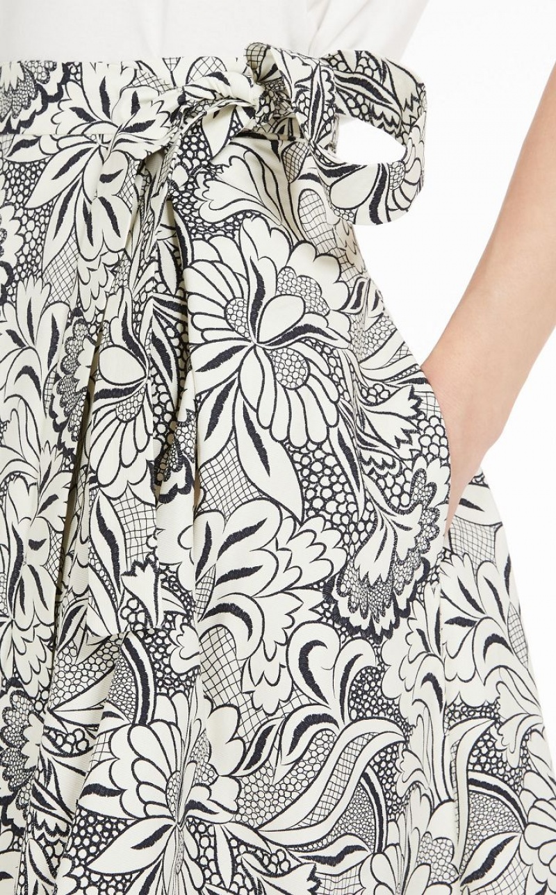 Max Mara Wrap In Printed Faille Röcke Schwarz | MMR593723