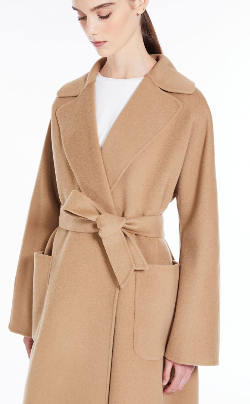 Max Mara Wrap In Wolle Mäntel Braun | MMR593915